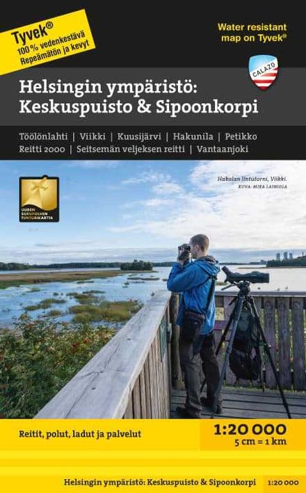 Surroundings of Helsinki: Keskuspuisto & Sipoonkorpi - Hiking Map - Calazo (FI.TR.010 )