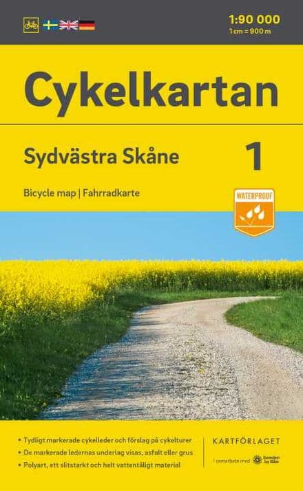 Sweden Cycling Map 01 - Skane South West