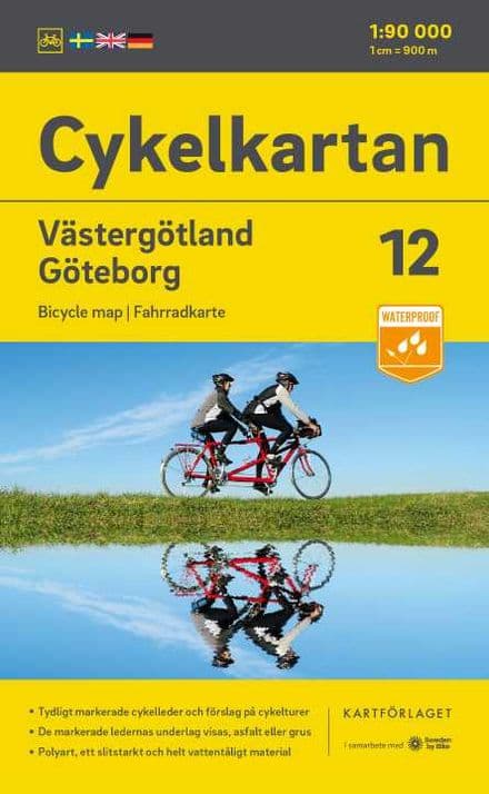 Sweden Cycling Map 12 - Västergötland & Göteborg