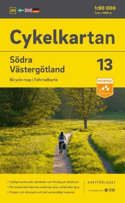 Sweden Cycling Map 13 - Västergotland South