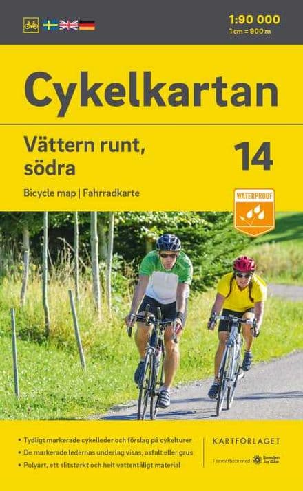 Sweden Cycling Map 14 - Vätter lake South