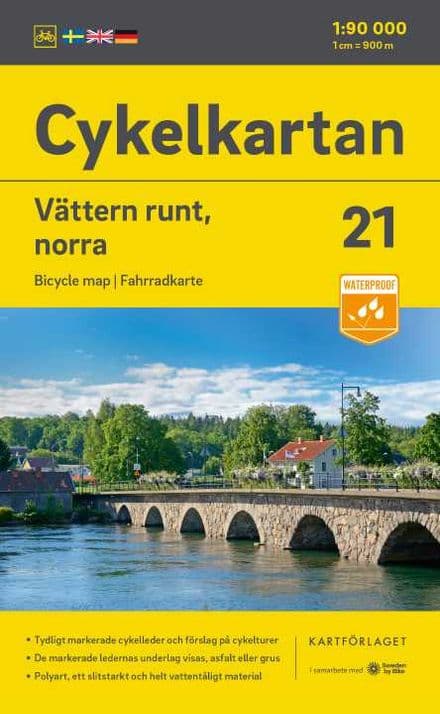 Sweden Cycling Map 21 - Vätter lake North
