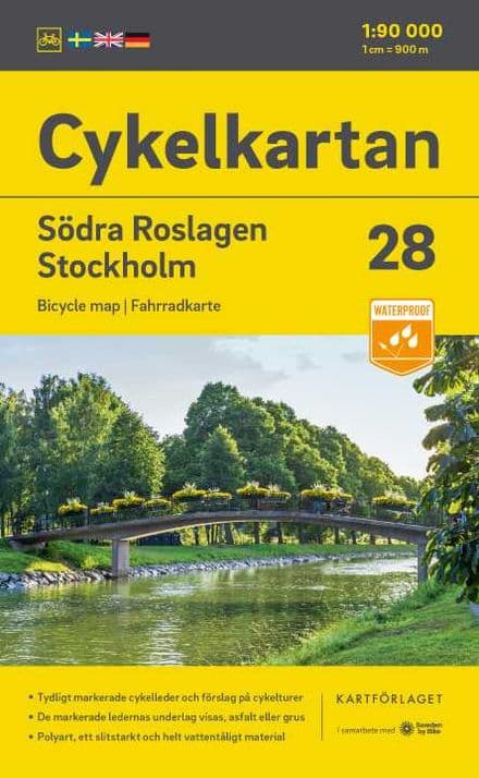 Sweden Cycling Map 28 - Roslagen South & Stockholm