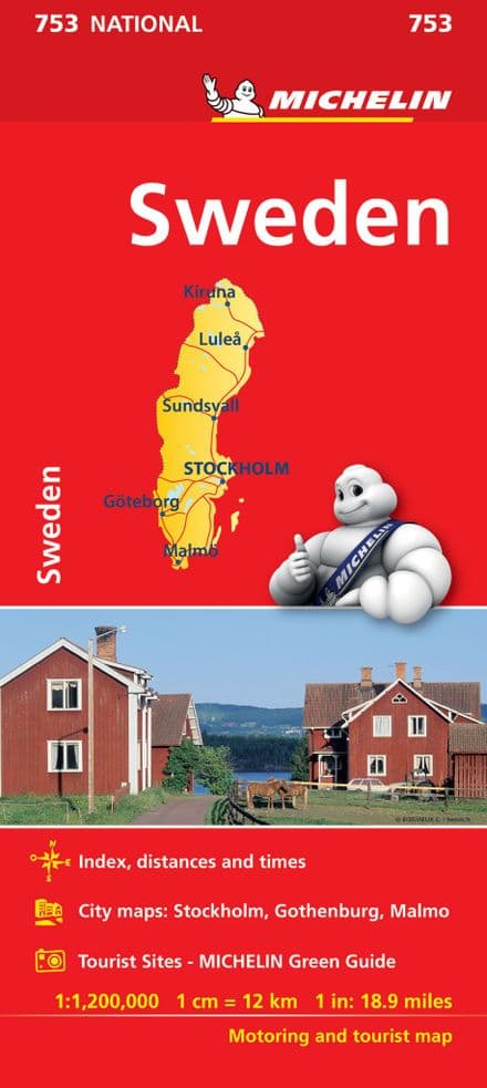 Sweden - Michelin National Map 753