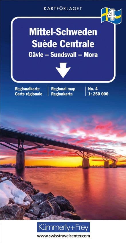 Sweden Road Map 4 - Gävle/Sundsvall/Mora - Kummerley & Frey