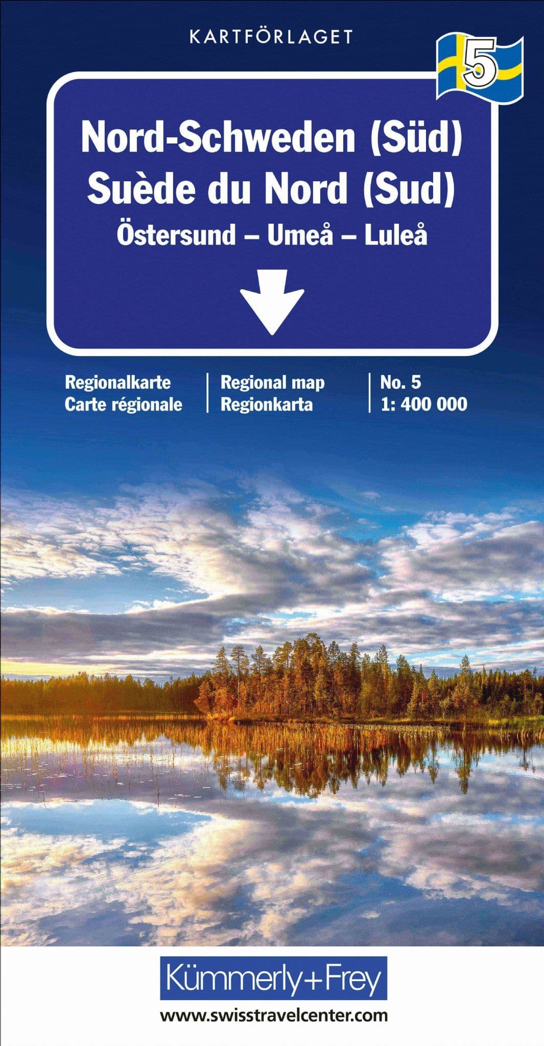 Sweden Road Map 5 stersund Umea Lulea Kummerley Frey sweden-road-map-5-stersund-umea-lulea-kummerley-frey