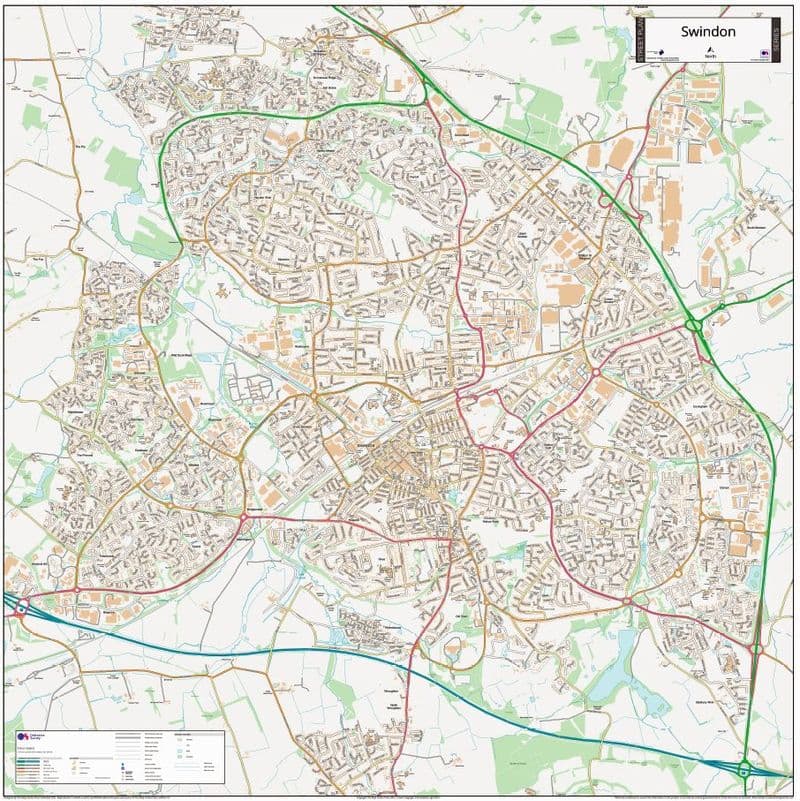 Swindon Street Map
