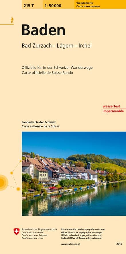 Swiss 215 T Baden (Hiking Edition) 1:50,000