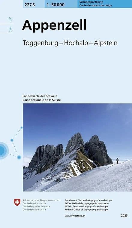 Swiss 227 S Appenzell / Toggenburg / Hochalp / Alpstein (Ski Edition) 1:50,000