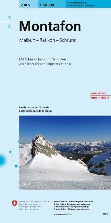 Swiss 238 S Montefon Malbun Ratikon Schruns (Ski Edition) 1:50,000