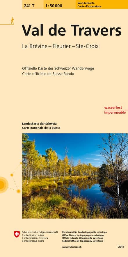 Swiss 241 T Val de Travers (Hiking Edition) 1:50,000