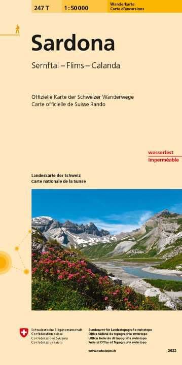 Swiss 247 T Sardona (Hiking Edition) 1:50,000