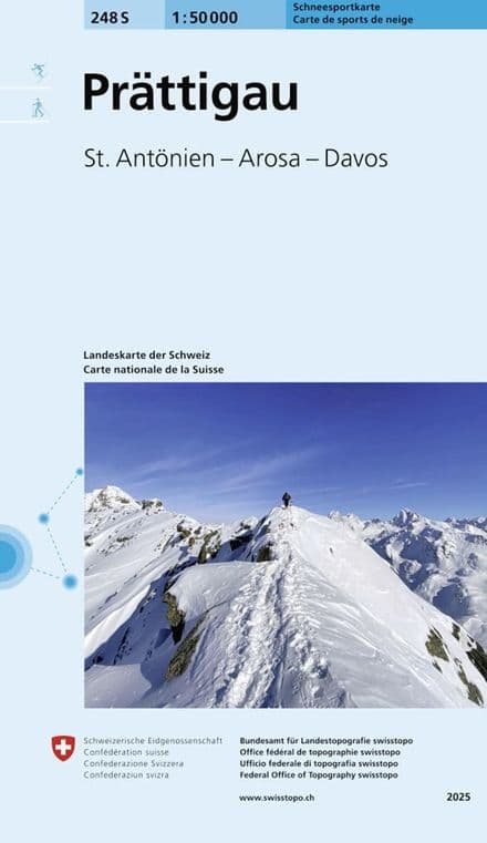 Swiss 248 S Pratigau St Antonien Arosa Davos (Ski Edition) 1:50,000