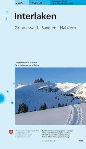 Swiss 254 S Interlaken Esch (Ski Edition) 1:50,000