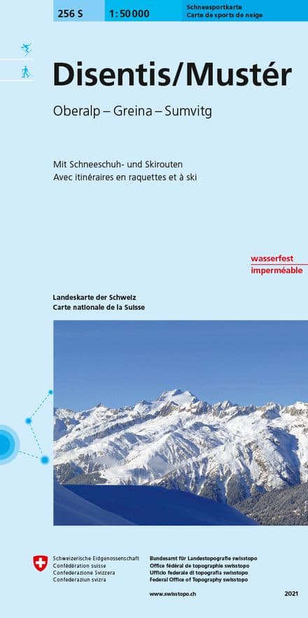 Swiss 256 S Disentis Muster (Ski Edition) 1:50,000