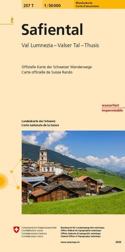Swiss 257 T Safiental (Hiking Edition) 1:50,000