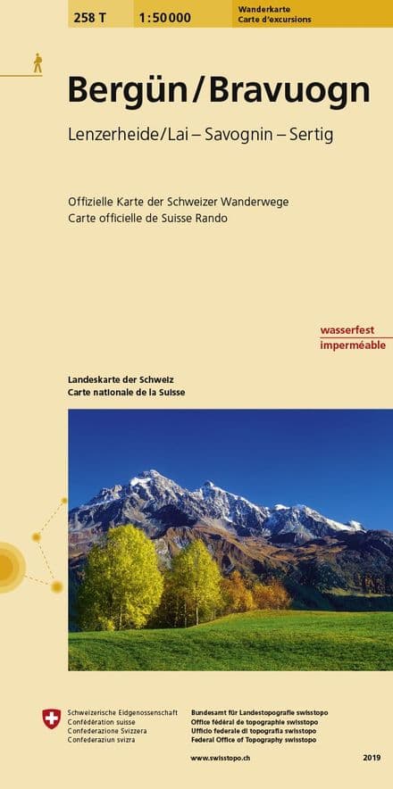 Swiss 258 T Bergun / Bravuogn (Hiking Edition) 1:50,000