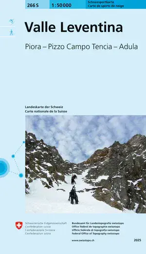 Swiss 266 S Valle Leventina (Ski Edition) 1:50,000