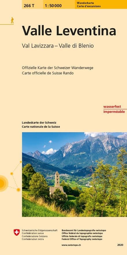 Swiss 266 T Valle Leventine (Hiking Edition) 1:50,000