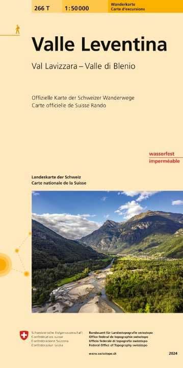 Swiss 266 T Valle Leventine (Hiking Edition) 1:50,000