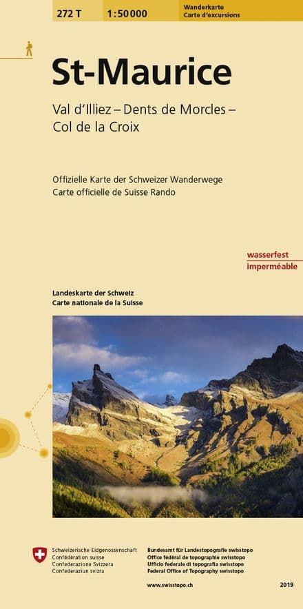 Swiss 272 T St Maurice (Hiking Edition) 1:50,000