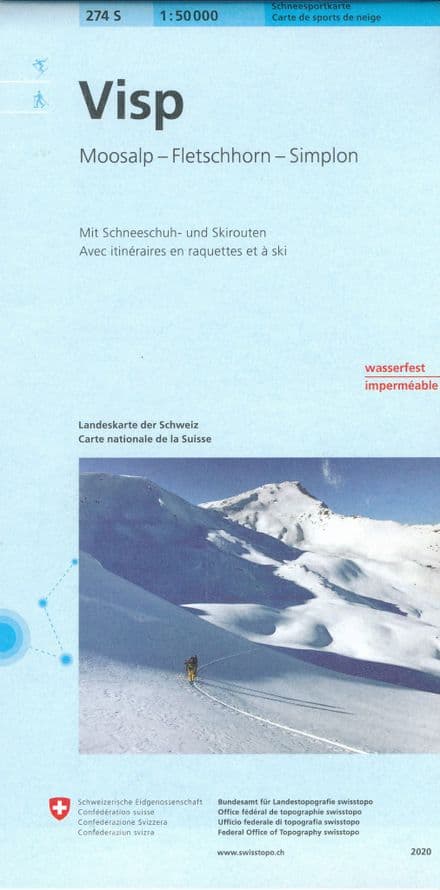 Swiss 274 S Visp (Ski Edition) 1:50,000