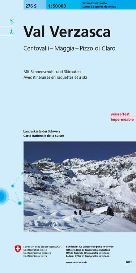 Swiss 276 S Val Vercasca (Ski Edition) 1:50,000