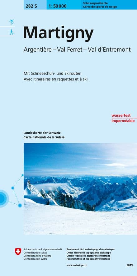 Swiss 282 S Martigny (Ski Edition) 1:50,000