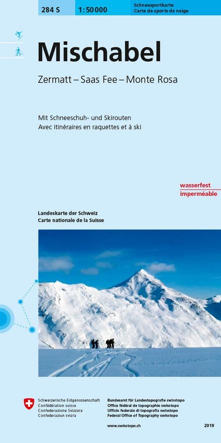 Swiss 284 S Mischabel Zermatt (Ski Edition) 1:50,000