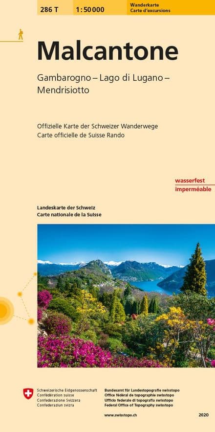 Swiss 286 T Malcantone (Hiking Edition) 1:50,000