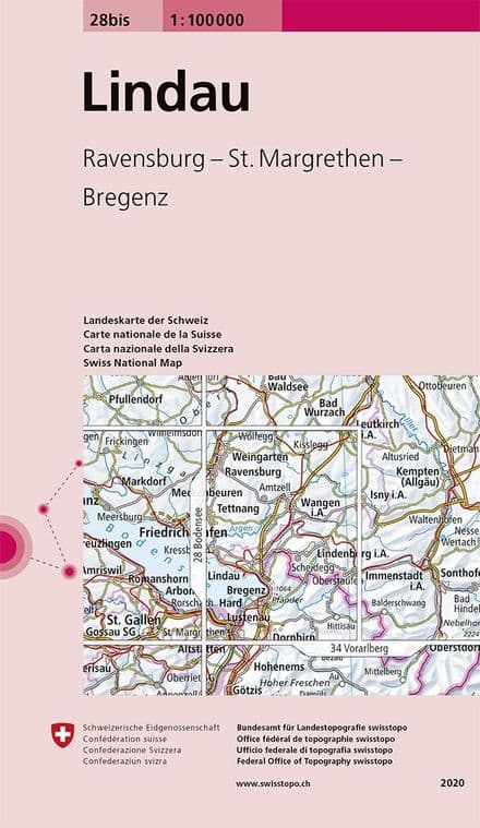 Swiss Survey 1:100,000 - 28 bis - Lindau