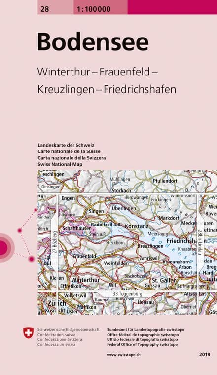 Swiss Survey 1:100,000 - 28 - Bodensee