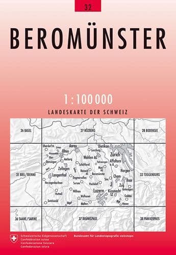 Swiss Survey 1:100,000 - 32 - Beromuenster