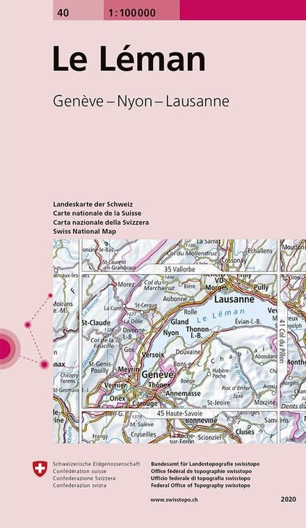 Swiss Survey 1:100,000 - 40 - Le Leman