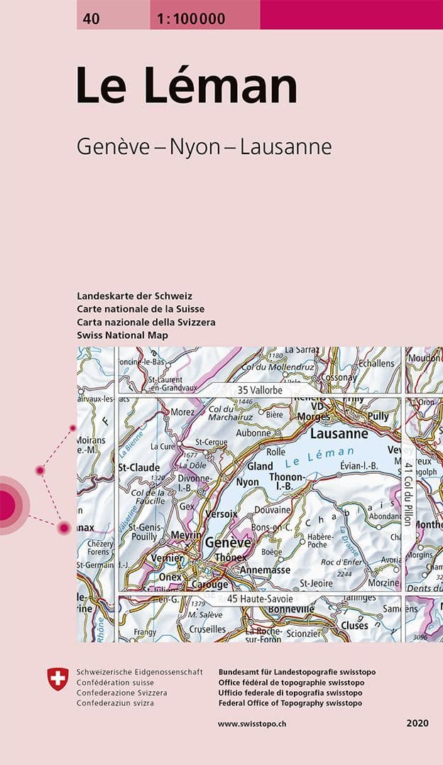 Swiss Survey 1:100,000 - 40 - Le Leman