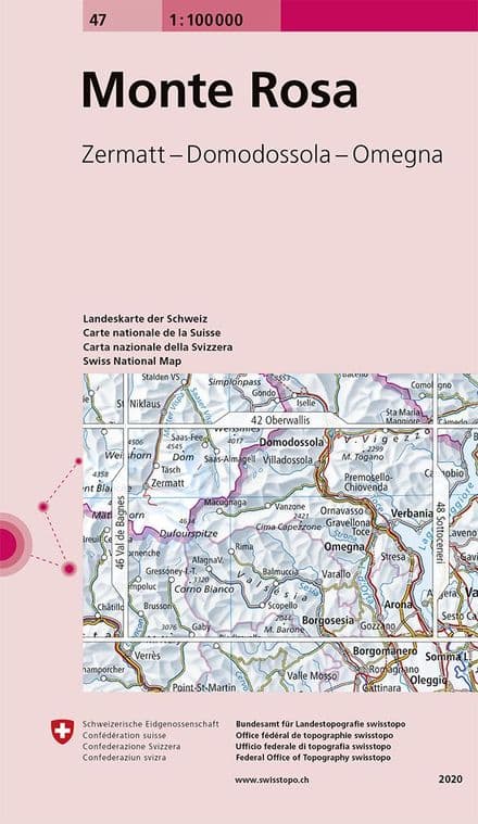 Swiss Survey 1:100,000 - 47 - Monte Rosa