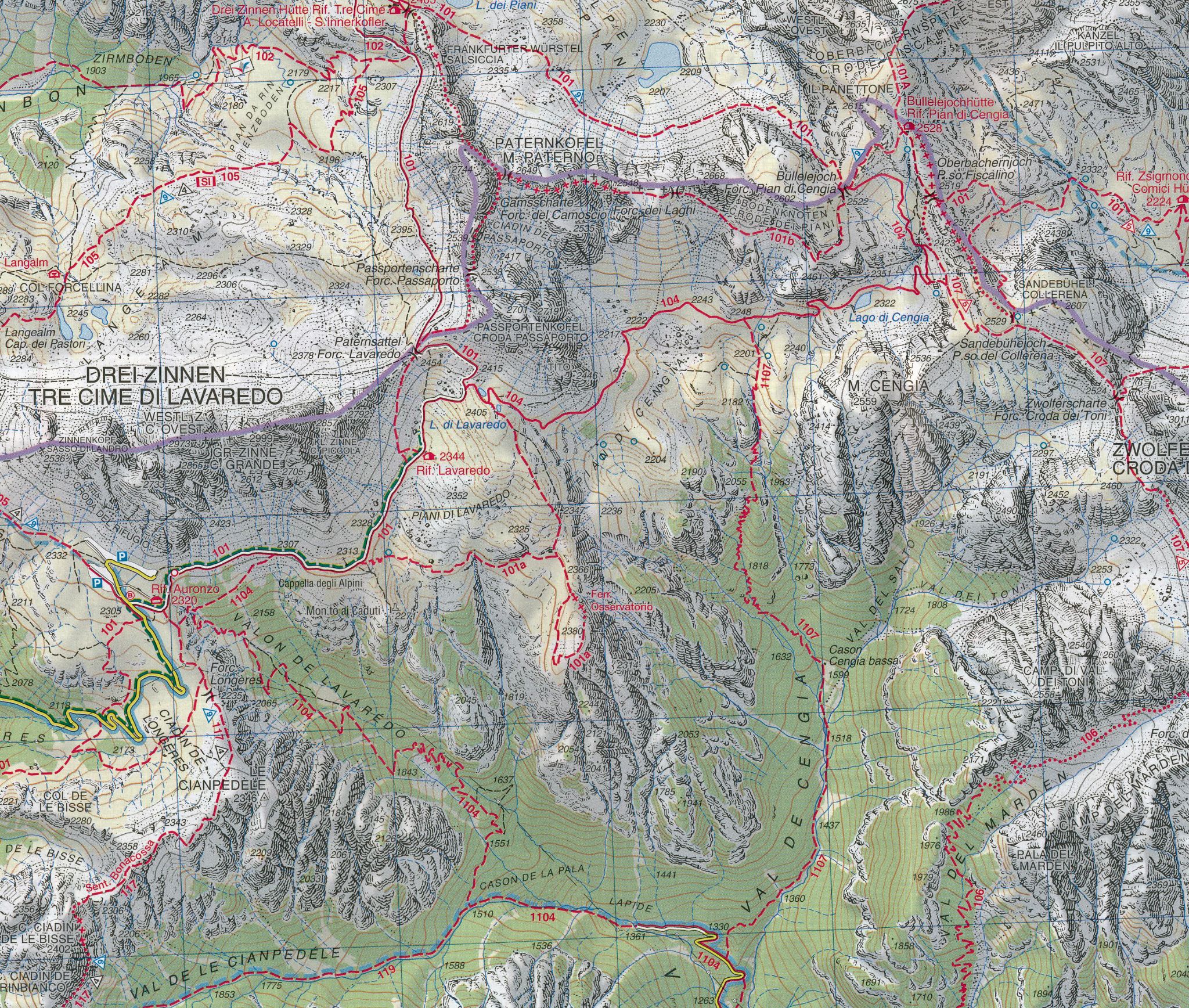 tobacco map dolomites Tabacco 010