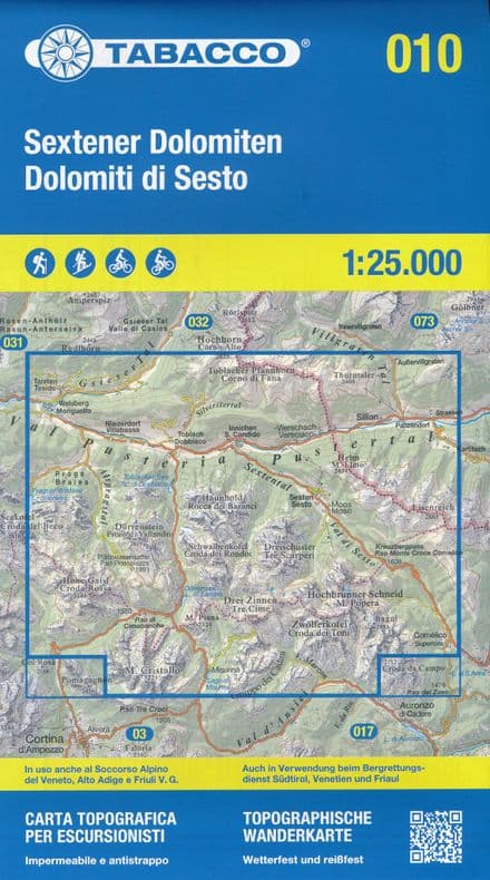 Tabacco 010 - Dolomiti di Sesto / Sextener Dolomiten