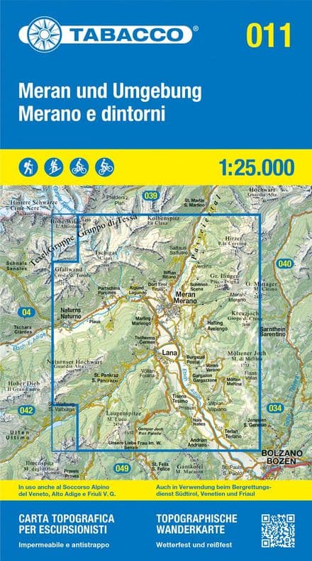Tabacco 011 - Merano e dintorni / Meran und Umgebung