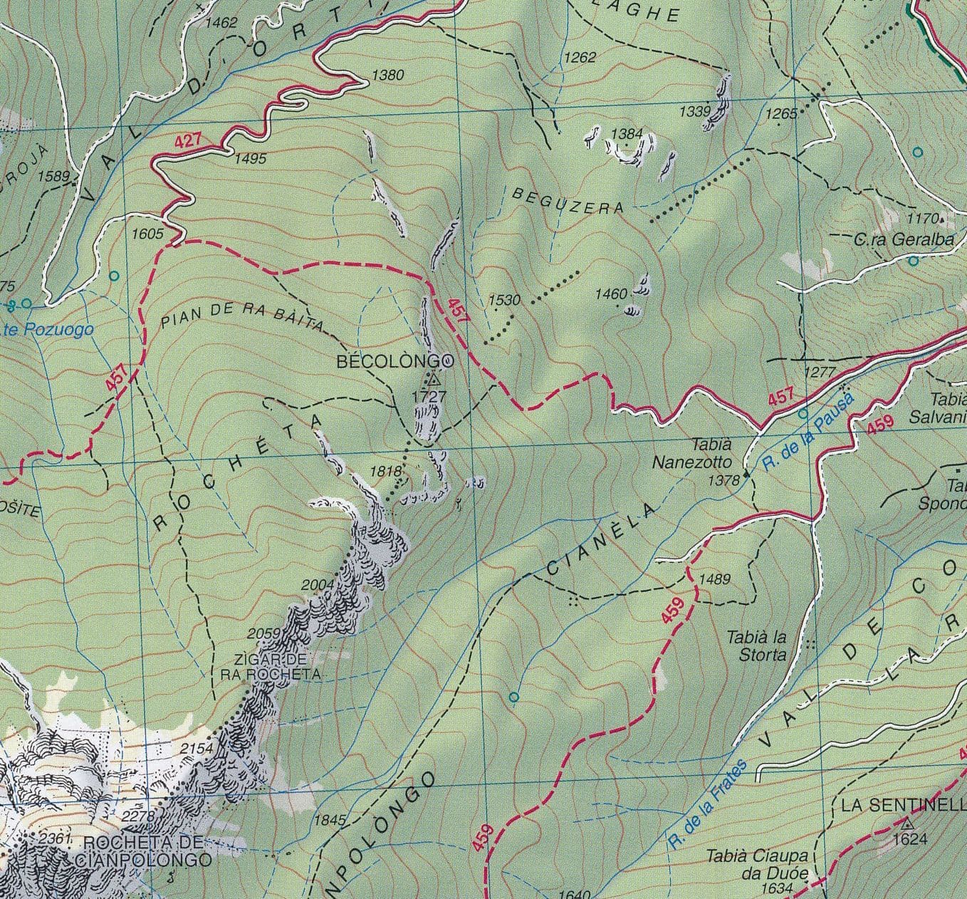 tobacco maps dolomites Set of Tabacco Tabacco 025 - Dolomiti di