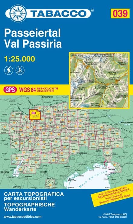 Tabacco 039 - Val Passiria / Passeiertal