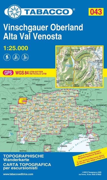 Tabacco 043 - Alta Val Venosta / Vinschgauer Oberland
