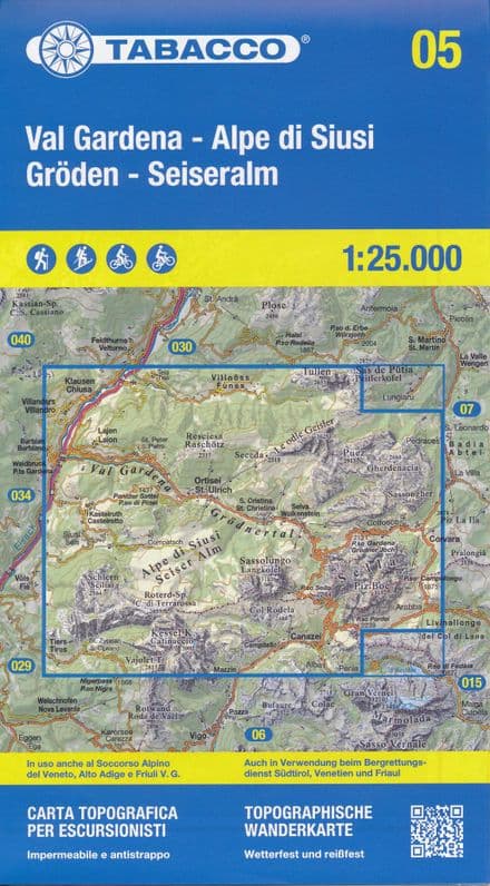 Tabacco 05 - Val Gardena - Alpe di Siusi / Groden - Seiseralm