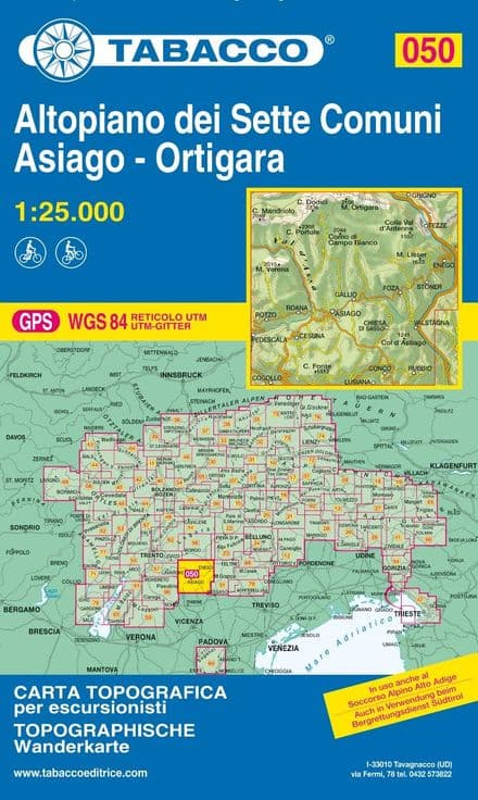 Tabacco 050 - Altopiano dei Sette Comuni - Asiago