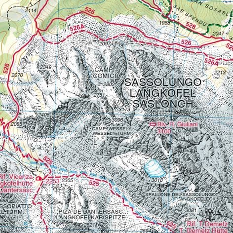 tobacco map dolomites Tabacco 06