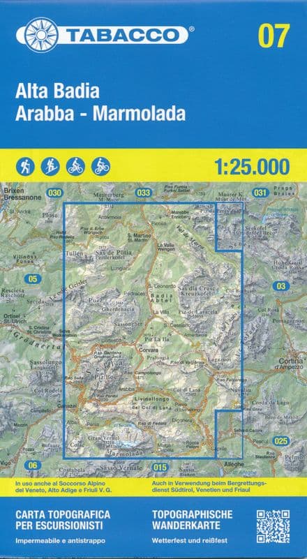 Tabacco 07 - Alta Badia - Arabba - Marmolada
