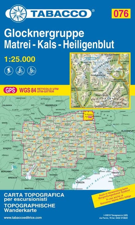 Tabacco 076 - Glocknergruppe Matrei Kals Heiligenblut