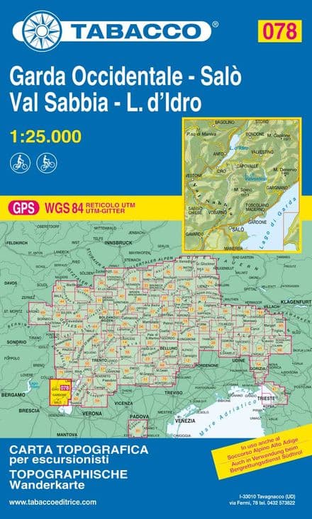 Tabacco 078 - Garda Occidentale Salò Val Sabbia