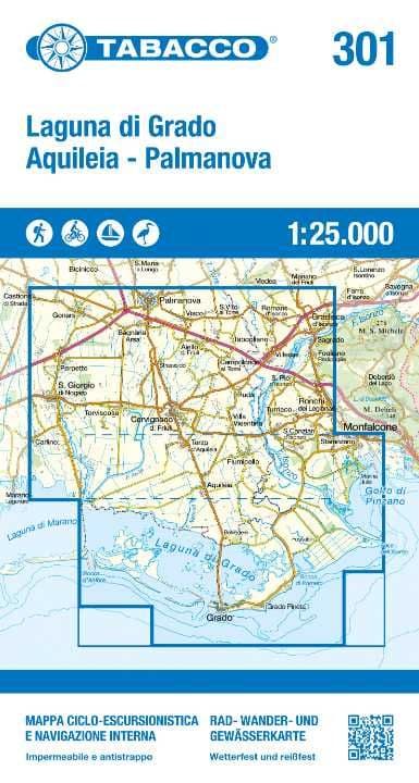 Tabacco 301 - Laguna di Grado - Aquileia - Palmanova