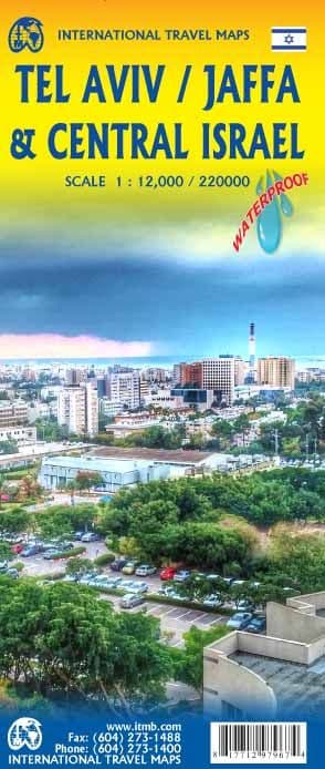 Tel Aviv & Jaffa & Israel Central Travel Map